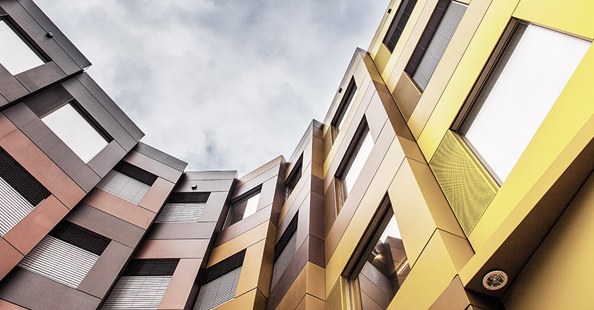 Die moderne hinterlüftete Fassade