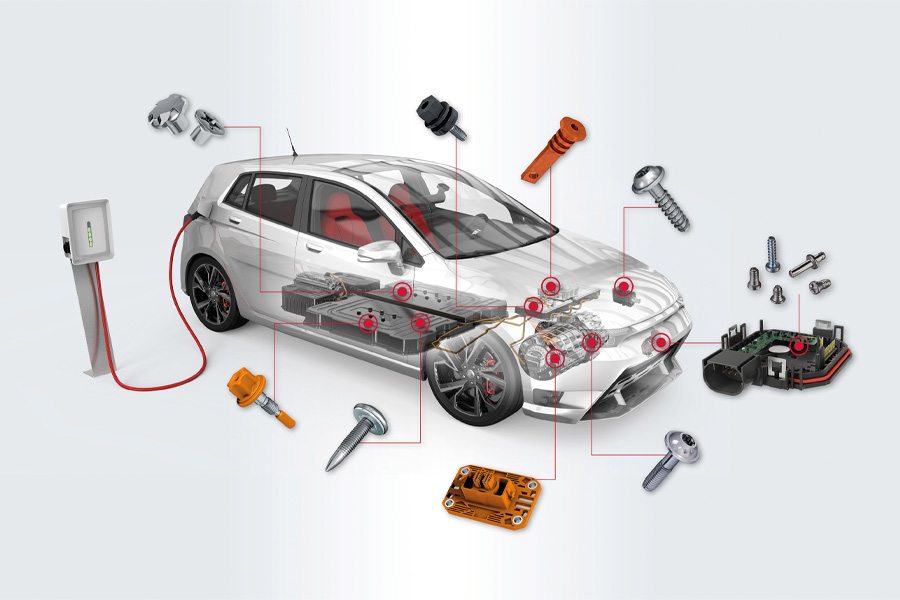 Breites EJOT Produkt-Portfolio für Anwendungen in der Elektromobilität